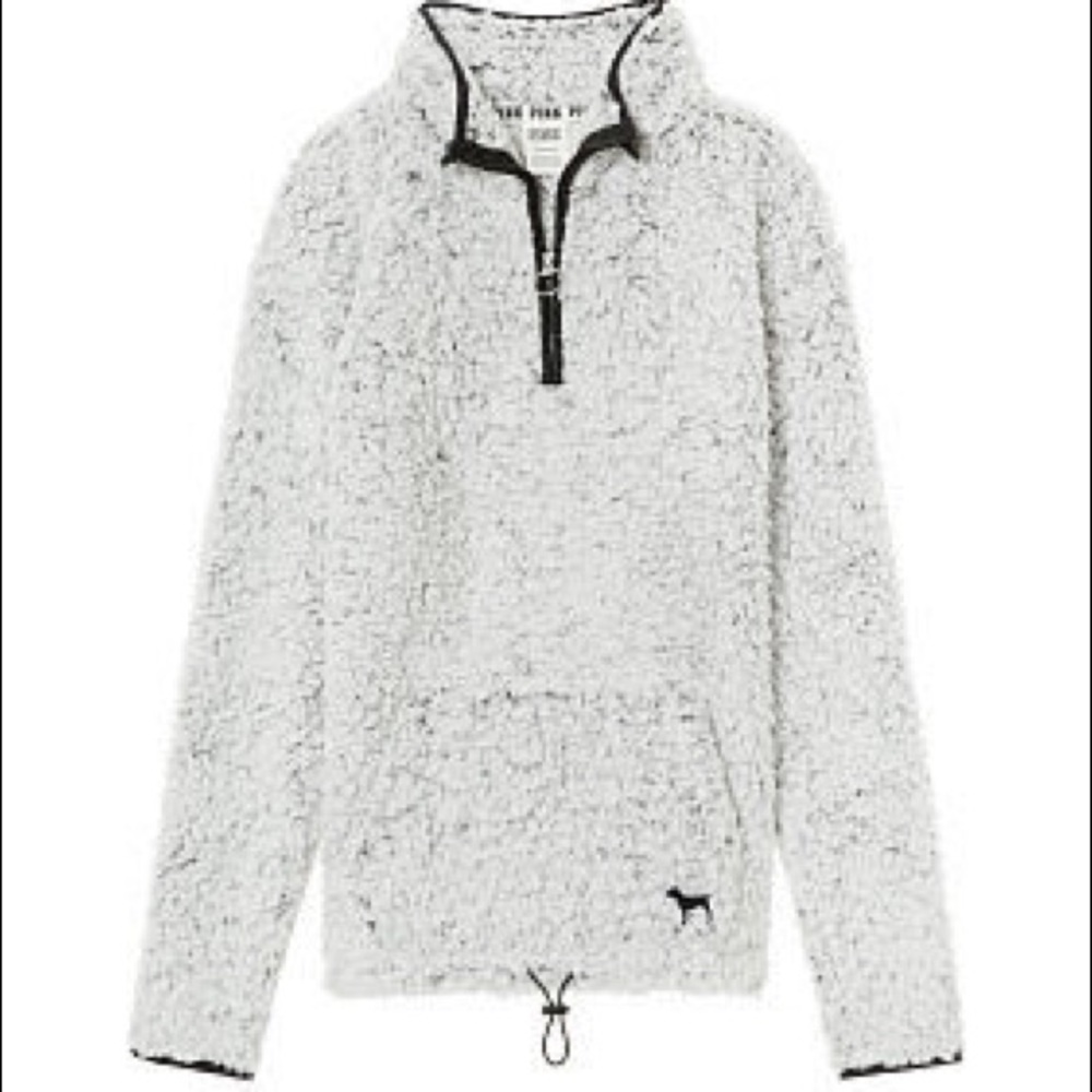 Victoria secret pink frosted marl grey Sherpa